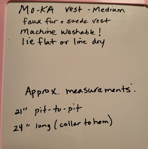 🩷 3/$15 MO-KA - WOMEN'S FAUX FUR & LEATHER VEST SIZE MEDIUM - Picture 8 of 8